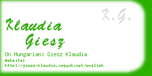 klaudia giesz business card